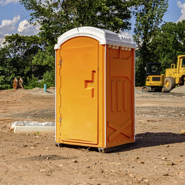 how often are the porta potties cleaned and serviced during a rental period in Benzie County